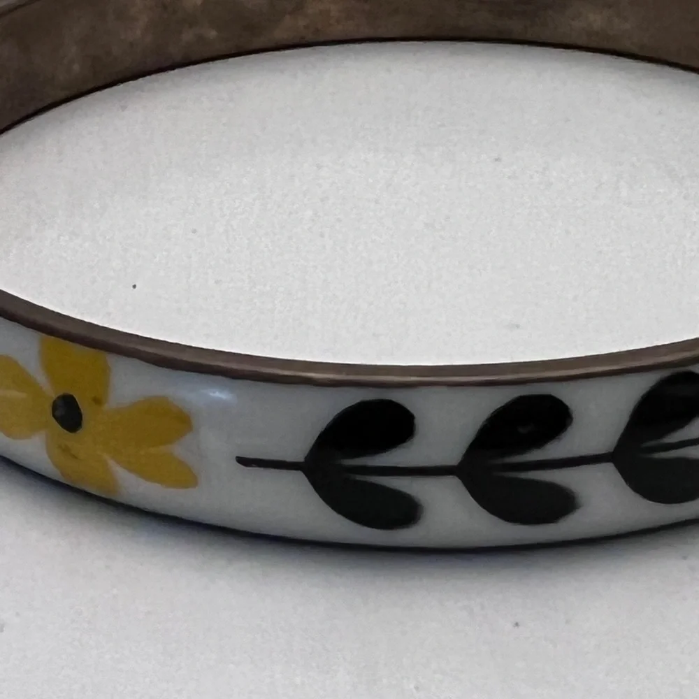 Enamel Brass Vintage Bangel Bracelet